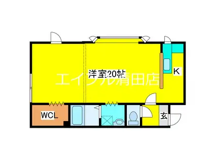 サンピア3丁目館(ワンルーム/3階)の間取り写真