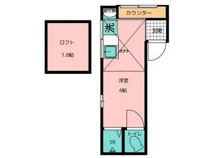 サンフレア巣鴨(ワンルーム/1階)の間取り写真