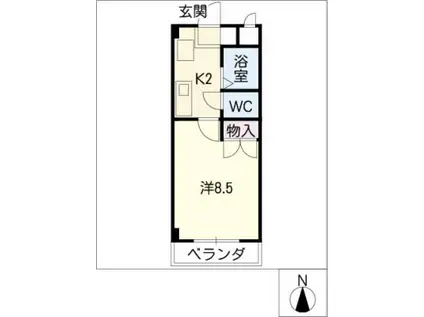 レジュールオザワ(1K/1階)の間取り写真