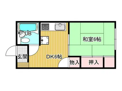 チサンマンション岡山(1K/10階)の間取り写真