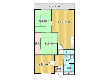 シャンポールものべ(3LDK/4階)の間取り写真