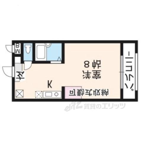 TSクエスト(1K/1階)の間取り写真