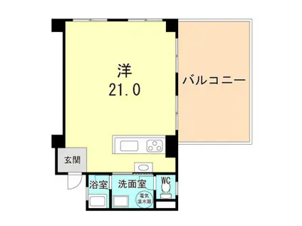 ハローマンション本山(ワンルーム/5階)の間取り写真