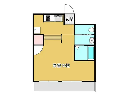 FACEビル(ワンルーム/3階)の間取り写真