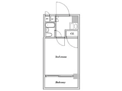 グロリア向ヶ丘(1K/6階)の間取り写真