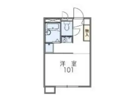 レオパレスサンハイムB(1K/1階)の間取り写真