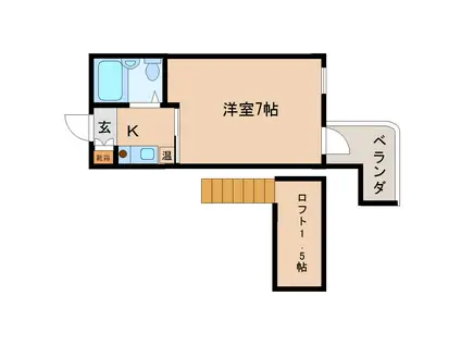 シティパレス21奈良寺町(1K/1階)の間取り写真
