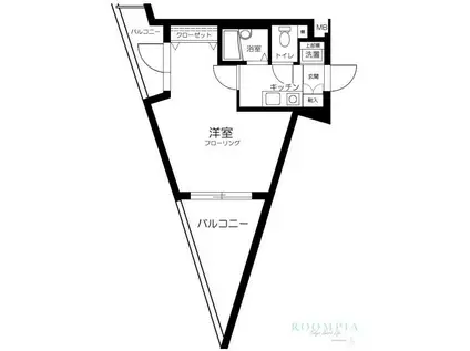 プレール高田馬場(1K/3階)の間取り写真