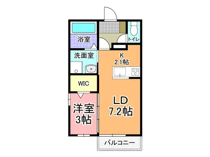シエル メゾンL(1LDK/2階)の間取り写真