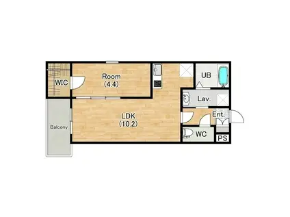 ジーメゾン大久保アスピダ(1LDK/2階)の間取り写真