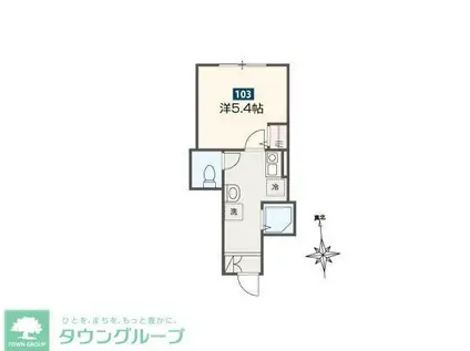 MELDIAノイエ(1K/1階)の間取り写真