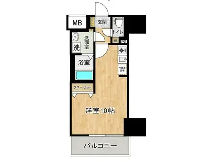 リヴェールハウス八王子(ワンルーム/4階)の間取り写真