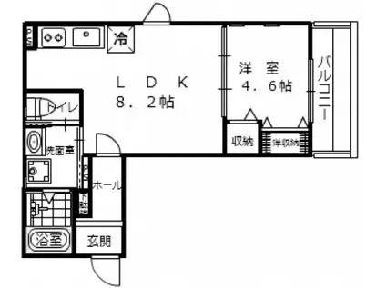 MAISON DE UNICO (1LDK/2階)の間取り写真