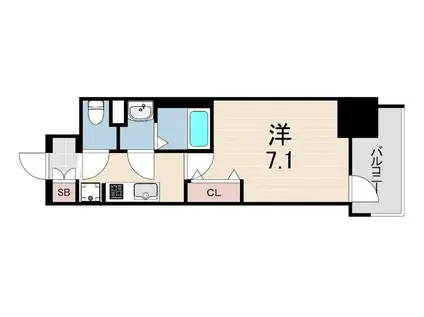 フレシール昭和通(1K/11階)の間取り写真