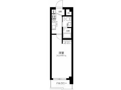 ハイネスときわ台(1K/2階)の間取り写真