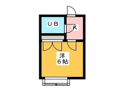 パティオ稔台AB(1K/2階)の間取り写真