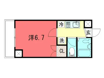 セブンハイム(1K/5階)の間取り写真