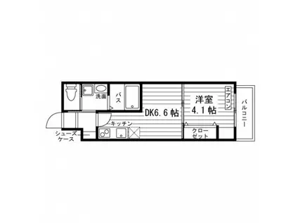 オモシェオーワン(1DK/1階)の間取り写真