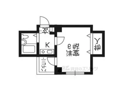 MS FLATS(1K/3階)の間取り写真
