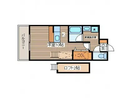 金屋町グランデ(ワンルーム/9階)の間取り写真