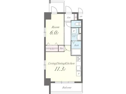 ファミーユ桜上水(1LDK/7階)の間取り写真