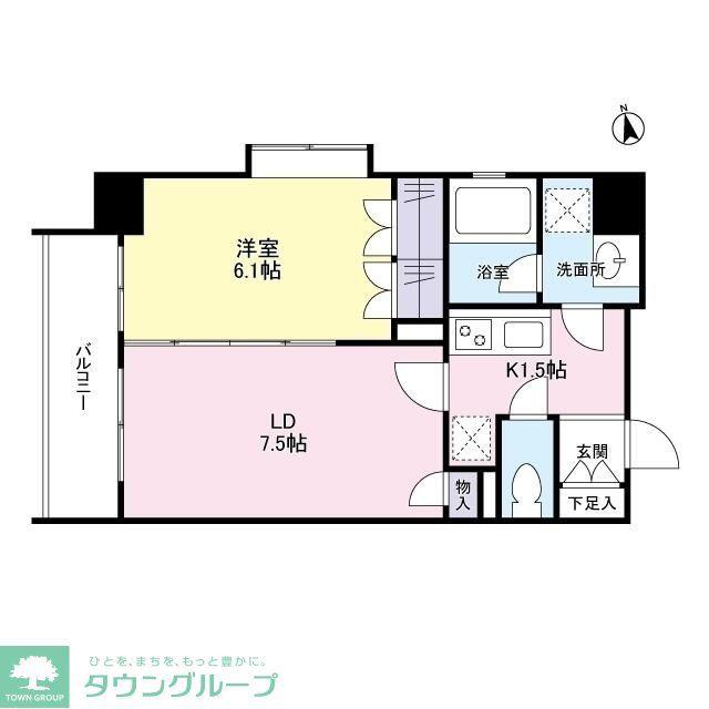 リバーレ池袋(1LDK/6階)の間取り写真