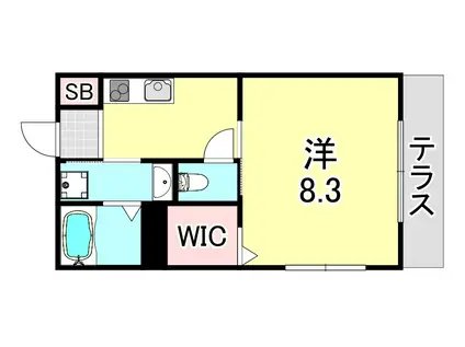 ボナール(1K/1階)の間取り写真