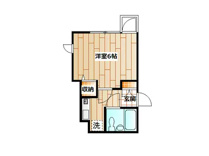 ティアラコート(1K/4階)の間取り写真