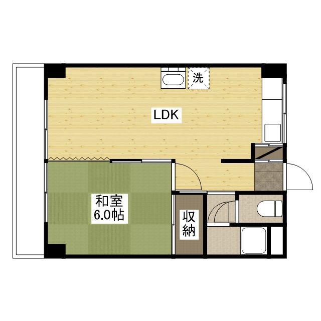 メゾンドシルフィ(1LDK/3階)の間取り写真