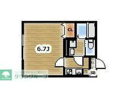 AMBITION松戸(1K/3階)の間取り写真