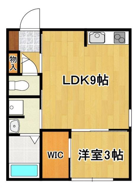INTEGRAL北一色(1LDK/1階)の間取り写真