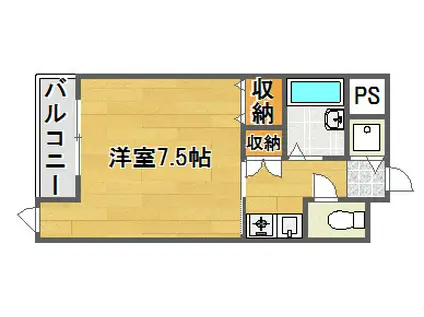 プレミール武庫之荘(1K/2階)の間取り写真