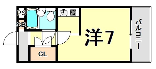 ラ・メゾン(ワンルーム/1階)の間取り写真