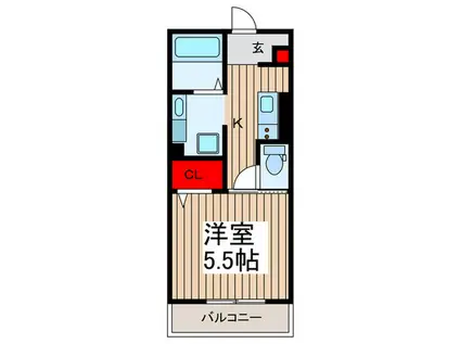 ダイワレジデンス川口(ワンルーム/2階)の間取り写真