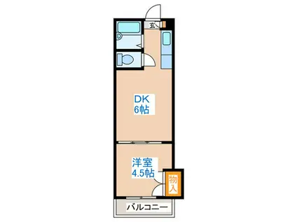 みずりいハウス幌南(1DK/2階)の間取り写真