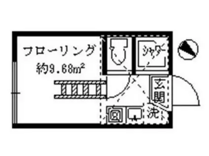 プラムフェリス(ワンルーム/1階)の間取り写真