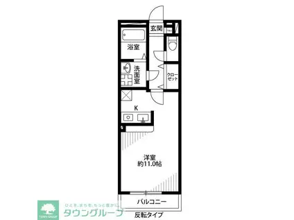 アムール久々田(1K/2階)の間取り写真