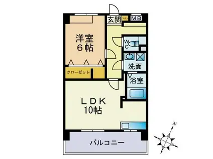 CONFORT-IK(1LDK/2階)の間取り写真