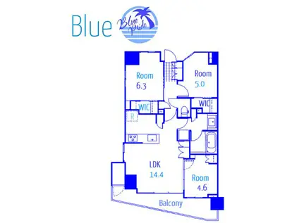 グランカーサ藤沢(3LDK/7階)の間取り写真