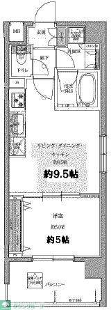 PORTSIDE URBAN RESIDENCE(1LDK/4階)の間取り写真