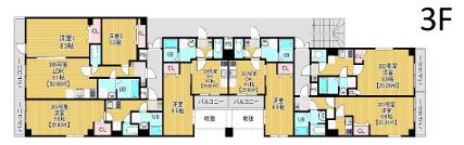 BELLAUBE大久保(1K/3階)の間取り写真