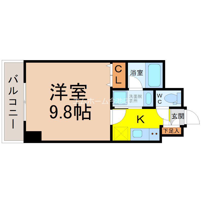 S-FORT桜山(1K/4階)の間取り写真
