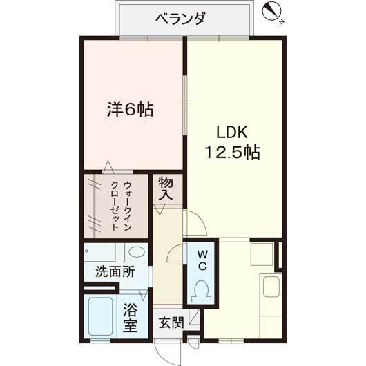 蔵KATAYAMA-A(1LDK/1階)の間取り写真