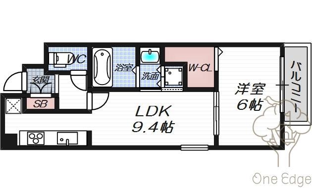 ヴェヌスタ同心(1LDK/7階)の間取り写真