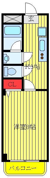 びる・いしだいらII(1K/4階)の間取り写真