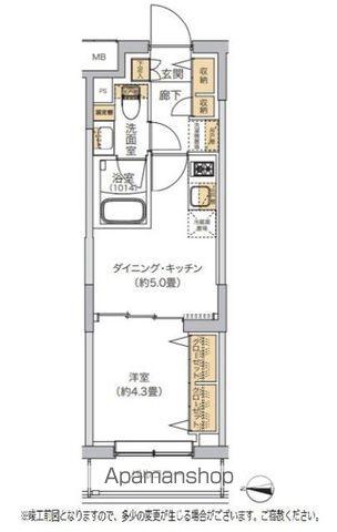 リビオメゾン湯島(1DK/2階)の間取り写真