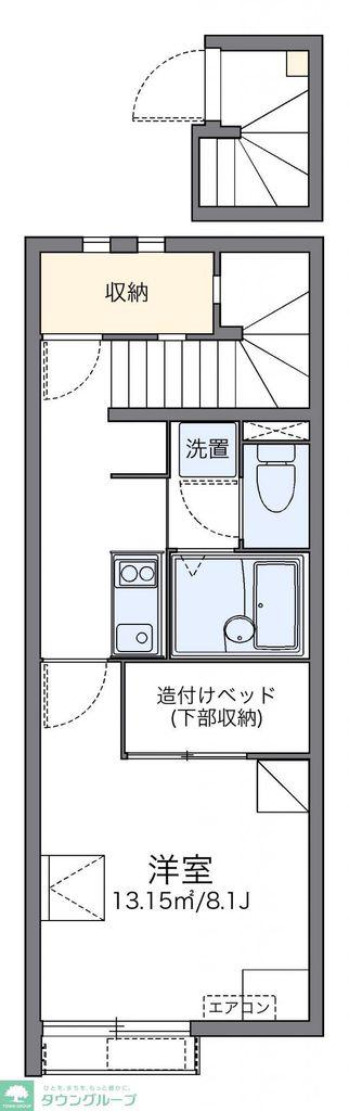 レオネクストベッサーレーベン(1K/2階)の間取り写真