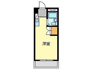 水前寺北スカイマンション(ワンルーム/2階)の間取り写真