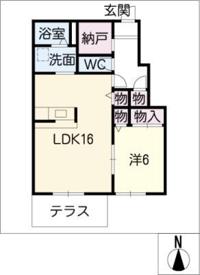 コートデューク(1LDK/1階)の間取り写真