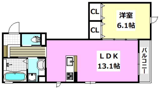 SOPHIA COURT桜町(1LDK/2階)の間取り写真
